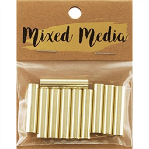 AussieSuperStore Jewellery Making Supplies Mixed Media Metal Tube Long 30mmx7mm (in 2 colours) Mixed Media Metal Tube Long 30mmx7mm (in 2 colours) | Jewellery Making Findings | Jewellery Making Supplies